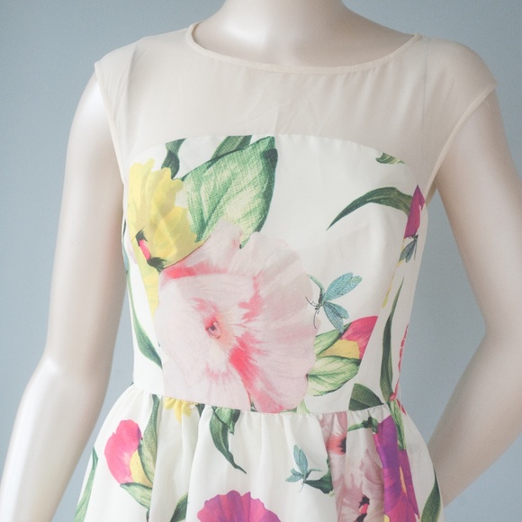 Ted Baker London Iberis Floral Fit & Flare Dress - Picture 9 of 16